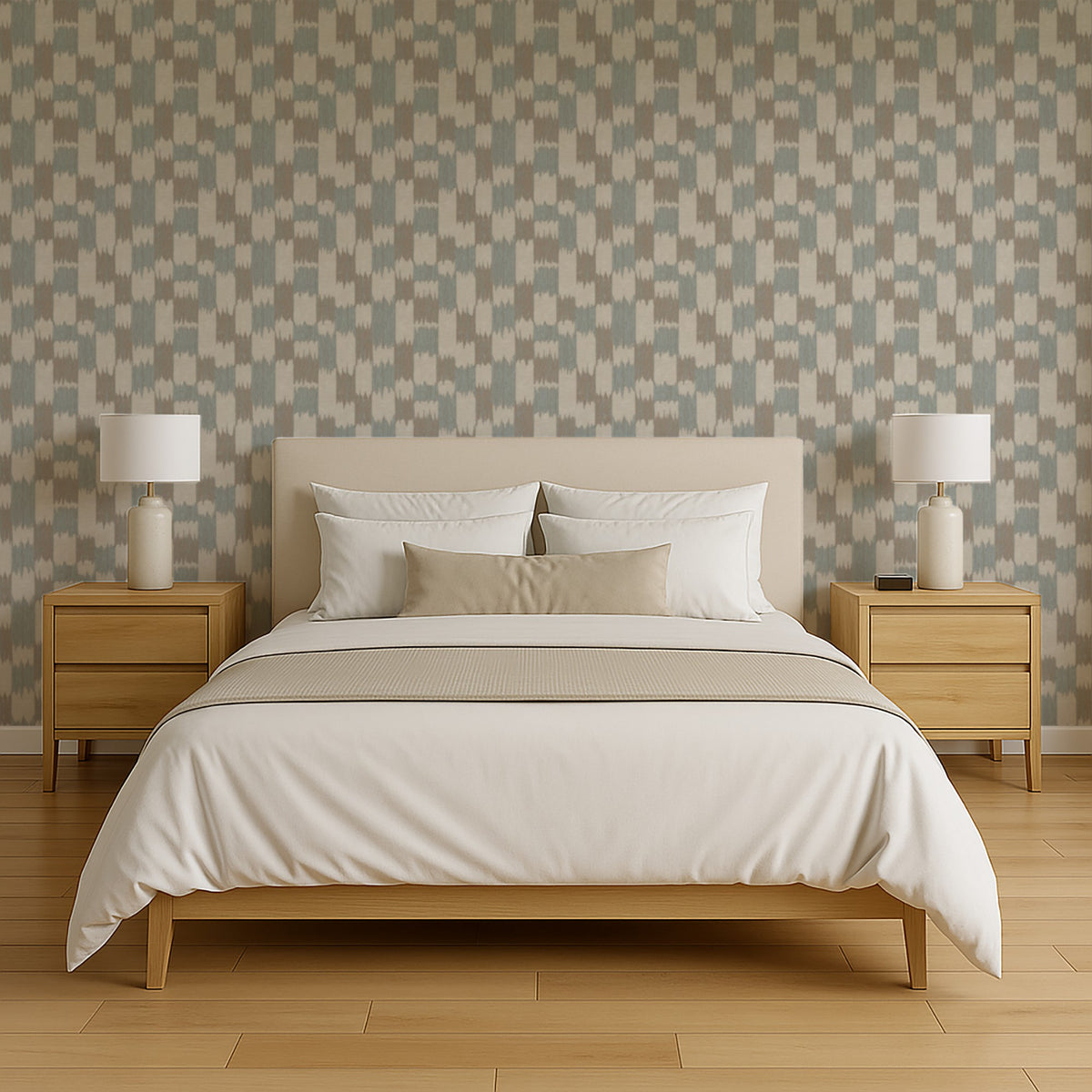 Veer Decor Ikat Echo Blue Wallpaper 8388-AC4