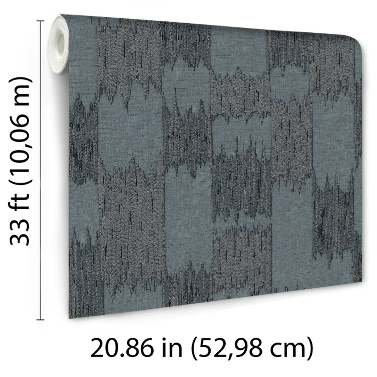 Veer Decor Ikat Echo Black Wallpaper 8388-AC6