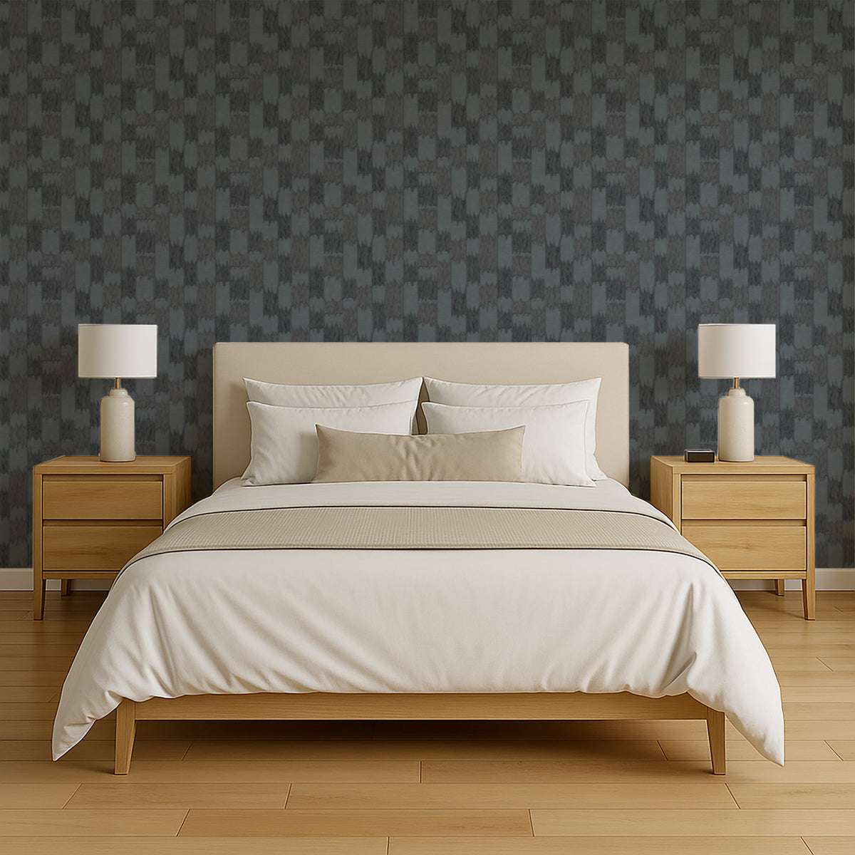 Veer Decor Ikat Echo Black Wallpaper 8388-AC6