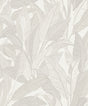 Veer Decor Embroidered Tropical Foliage White Wallpaper 8388