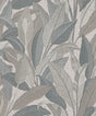 Veer Decor Embroidered Tropical Foliage Grey Wallpaper 8388-