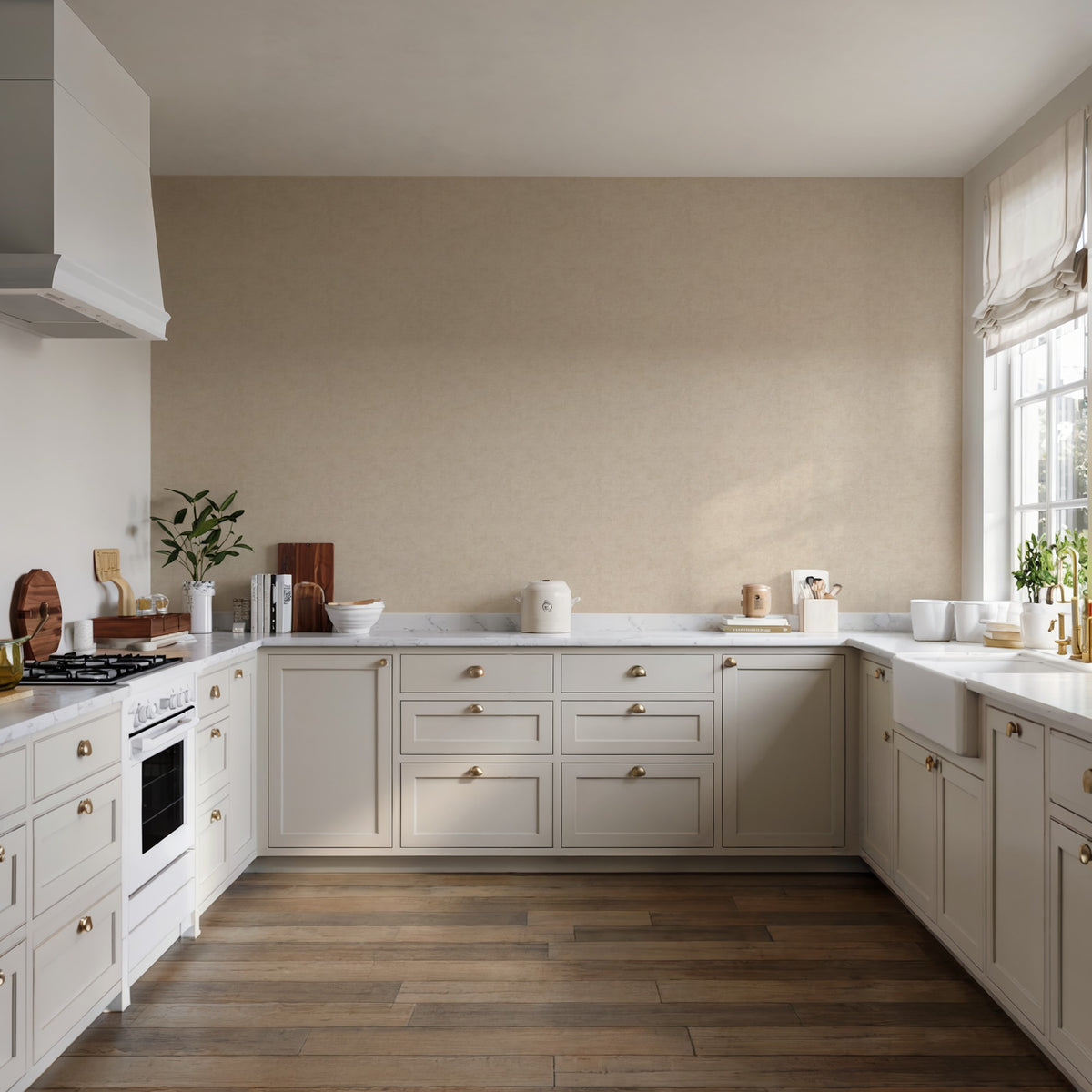 Veer Decor Needle Point Linen Tan Wallpaper 8388-AF2