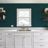 Veer Decor Needle Point Linen Blue Wallpaper 8388-AF6