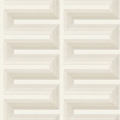 Veer Decor Embroidered Grecian Key Cream Wallpaper 8388-AG1