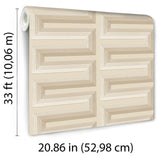 Veer Decor Embroidered Grecian Key Beige Wallpaper 8388-AG2