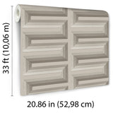 Veer Decor Embroidered Grecian Key Grey Wallpaper 8388-AG3