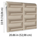 Veer Decor Embroidered Grecian Key Taupe Wallpaper 8388-AG4