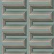 Veer Decor Embroidered Grecian Key Green Wallpaper 8388-AG5