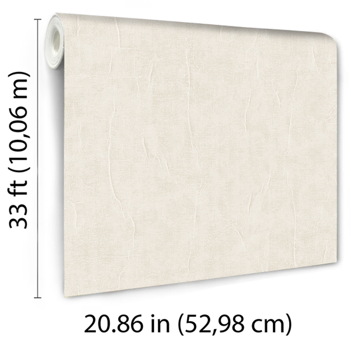 Veer Decor Crushed Linen Texture Cream Wallpaper 8388-AH1