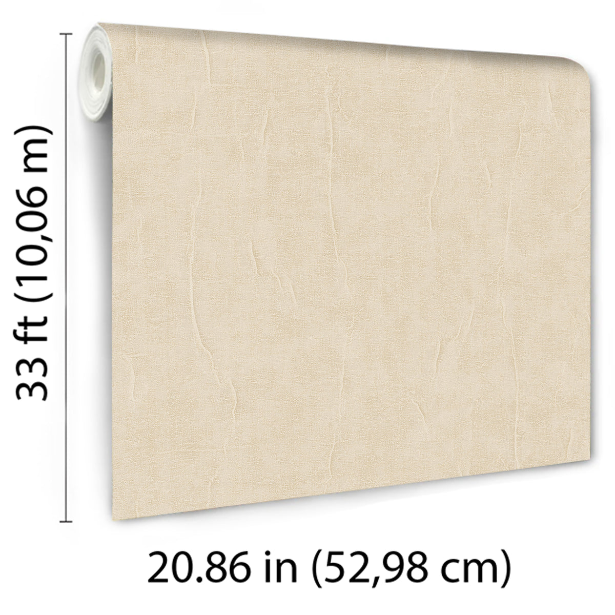 Veer Decor Crushed Linen Texture Beige Wallpaper 8388-AH2