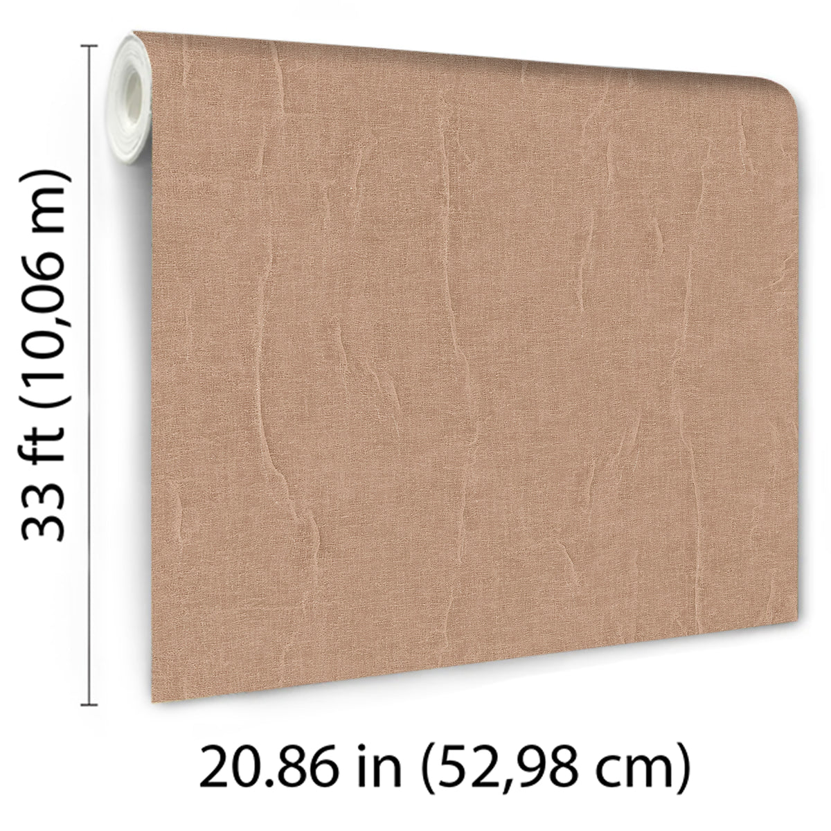 Veer Decor Crushed Linen Texture Tan Wallpaper 8388-AH4