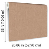 Veer Decor Crushed Linen Texture Tan Wallpaper 8388-AH4