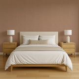 Veer Decor Crushed Linen Texture Tan Wallpaper 8388-AH4