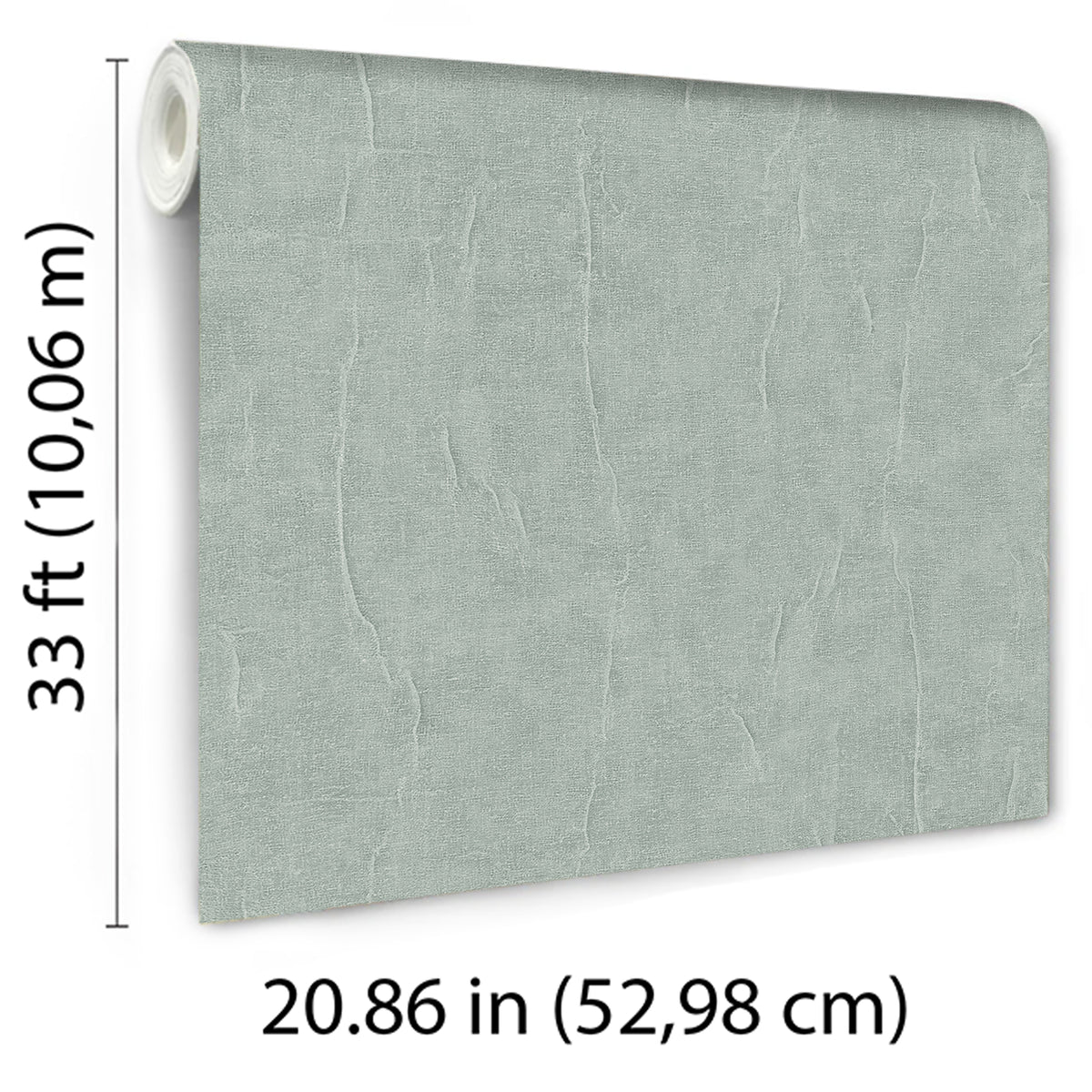 Veer Decor Crushed Linen Texture Green Wallpaper 8388-AH5