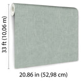 Veer Decor Crushed Linen Texture Green Wallpaper 8388-AH5