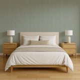 Veer Decor Crushed Linen Texture Green Wallpaper 8388-AH5