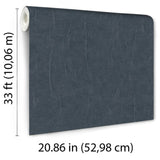 Veer Decor Crushed Linen Texture Blue Wallpaper 8388-AH6