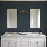 Veer Decor Crushed Linen Texture Blue Wallpaper 8388-AH6