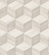 Veer Decor Woodgrain Grid White Wallpaper 8388-AI1
