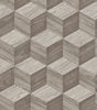 Veer Decor Woodgrain Grid Taupe Wallpaper 8388-AI2
