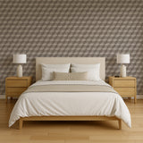 Veer Decor Woodgrain Grid Taupe Wallpaper 8388-AI2