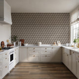 Veer Decor Woodgrain Grid Taupe Wallpaper 8388-AI2
