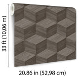 Veer Decor Woodgrain Grid Grey Wallpaper 8388-AI3