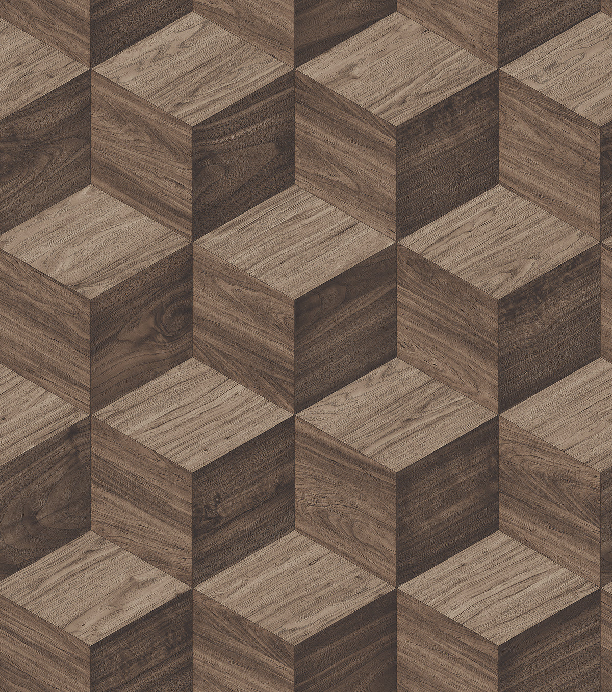 Veer Decor Woodgrain Grid Brown Wallpaper 8388-AI4