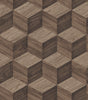 Veer Decor Woodgrain Grid Brown Wallpaper 8388-AI4