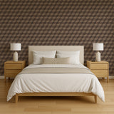 Veer Decor Woodgrain Grid Brown Wallpaper 8388-AI4