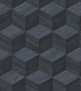 Veer Decor Woodgrain Grid Blue Wallpaper 8388-AI5
