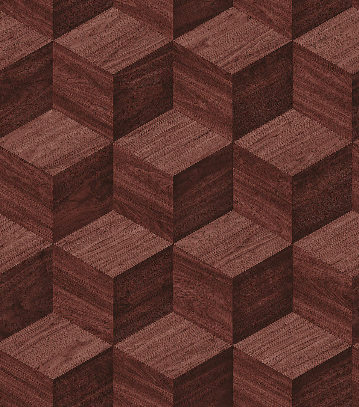 Veer Decor Woodgrain Grid Red Wallpaper 8388-AI6