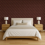 Veer Decor Woodgrain Grid Red Wallpaper 8388-AI6