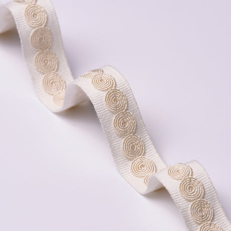 Schumacher 83881 CASTILLE TAPE NARROW in IVORY Trim - PERENN