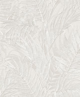 Veer Decor Embroidered Palm Silver Wallpaper 8389-AA1