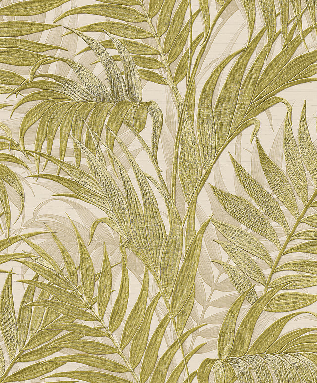 Veer Decor Embroidered Palm Sage Wallpaper 8389-AA4