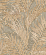 Veer Decor Embroidered Palm Gold Wallpaper 8389-AA5