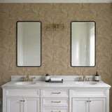 Veer Decor Embroidered Palm Gold Wallpaper 8389-AA5