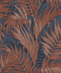 Veer Decor Embroidered Palm Navy Wallpaper 8389-AA9