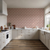Veer Decor Embroidered Cherry Bloom Pink Wallpaper 8389-AB3