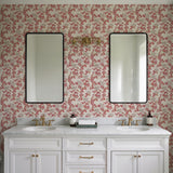 Veer Decor Embroidered Cherry Bloom Pink Wallpaper 8389-AB3