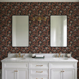 Veer Decor Embroidered Cherry Bloom Black Wallpaper 8389-AB6