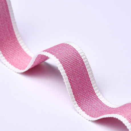 Schumacher 83892 SANDPIPER TAPE NARROW in PINK Trim - PERENN