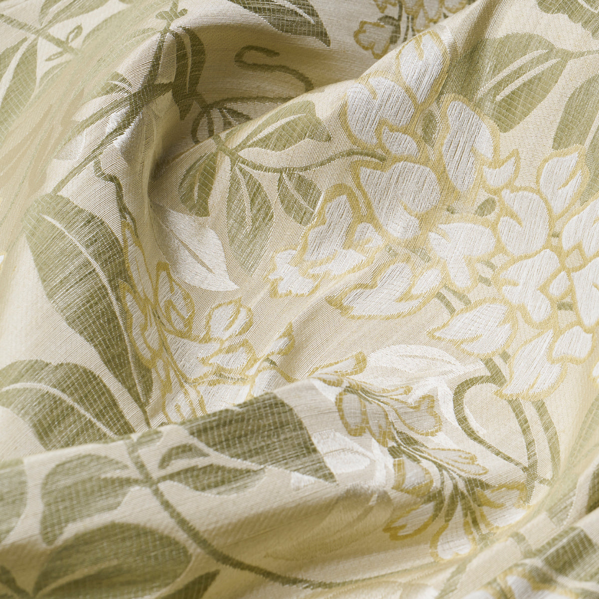 Schumacher 83901 LUCIA WISTERIA in MOSS Fabric - SCHUMACHER 