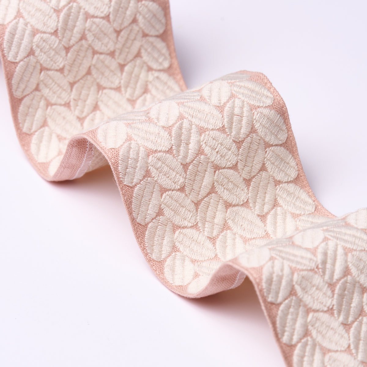 Schumacher 83910 BERKELEY TAPE WIDE in BLUSH Trim - PERENNIA