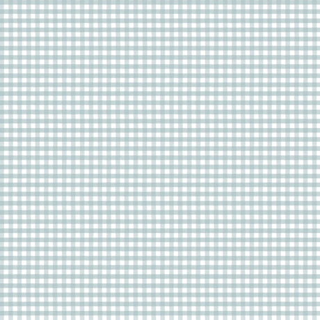 Galerie Blooming Garden Check Plaid Blue Wallpaper 8392