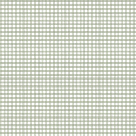Galerie Blooming Garden Check Plaid Green Wallpaper 8393