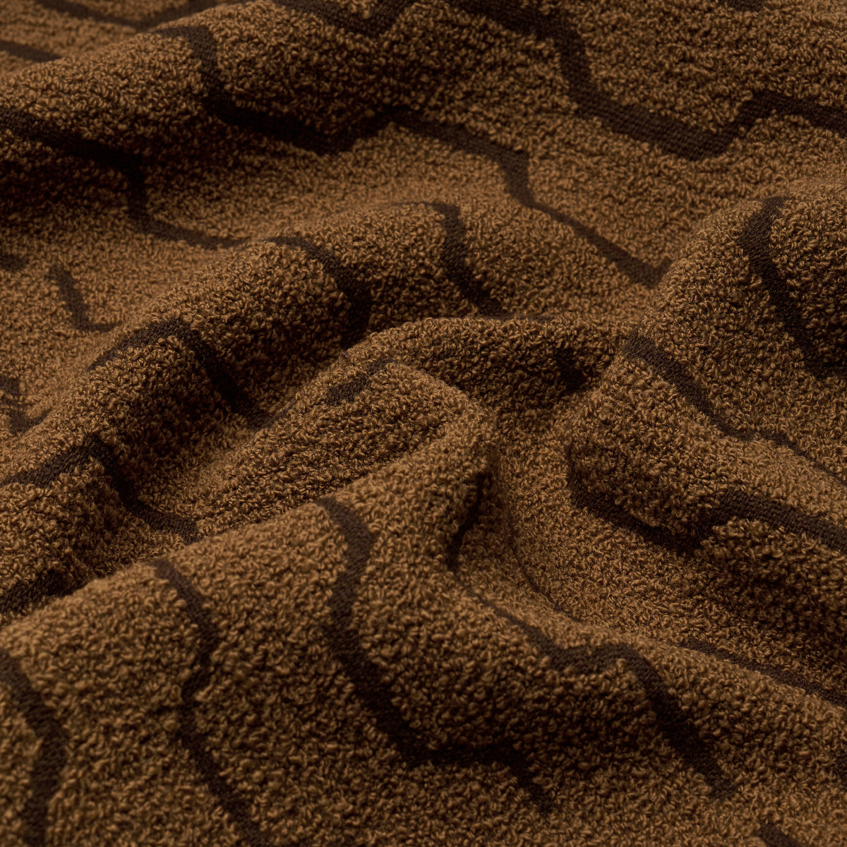 Schumacher Patek Wool Bouclé Umber Fabric - Eade's Wallpaper