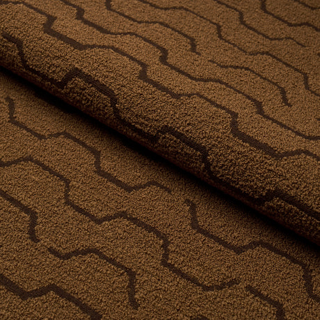 Schumacher Patek Wool Bouclé Umber Fabric - Eade's Wallpaper