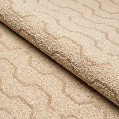 Schumacher Patek Wool Bouclé Sand Fabric - Eade's Wallpaper